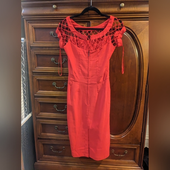 Tatyana Red Vintage-Inspired Dress - Picture 3 of 4